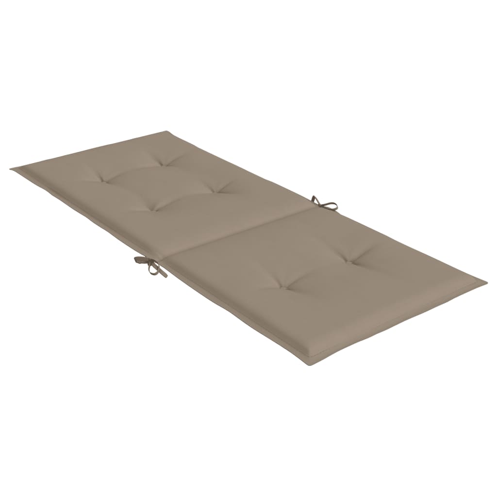 Jastuci za vrtne stolice 2 kom smeđesivi 120x50x3 cm od tkanine