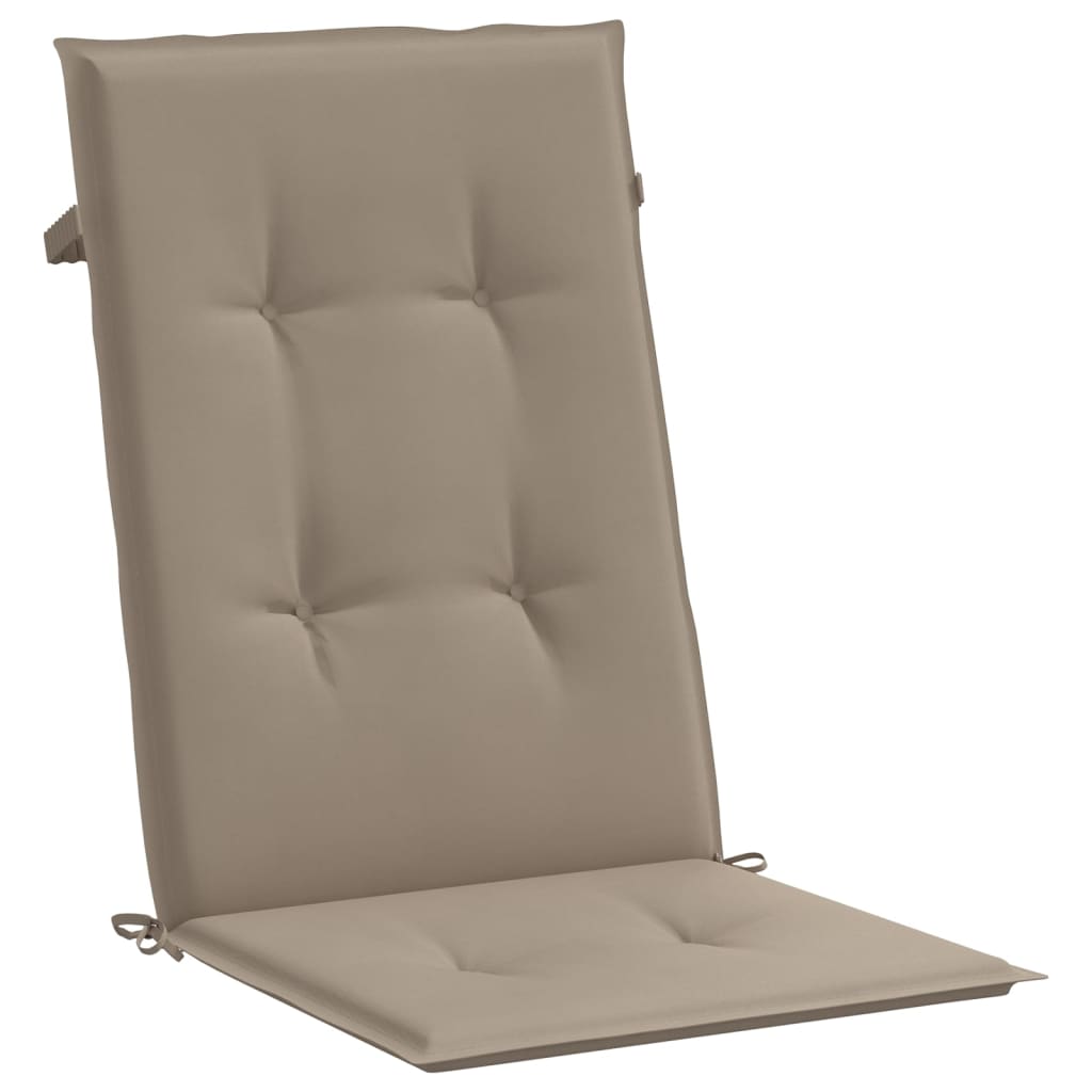Jastuci za vrtne stolice 4 kom smeđesivi 120x50x3 cm od tkanine