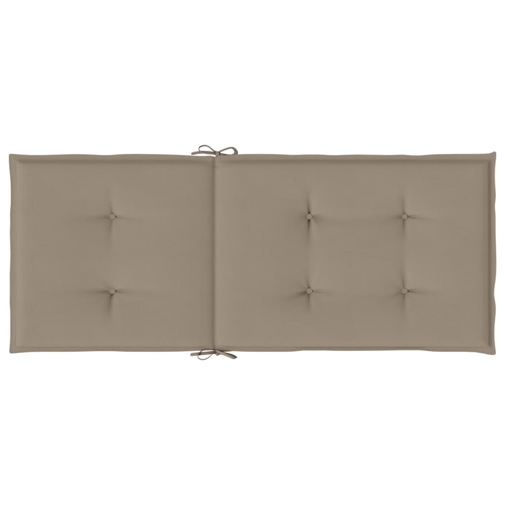 Jastuci za vrtne stolice 4 kom smeđesivi 120x50x3 cm od tkanine