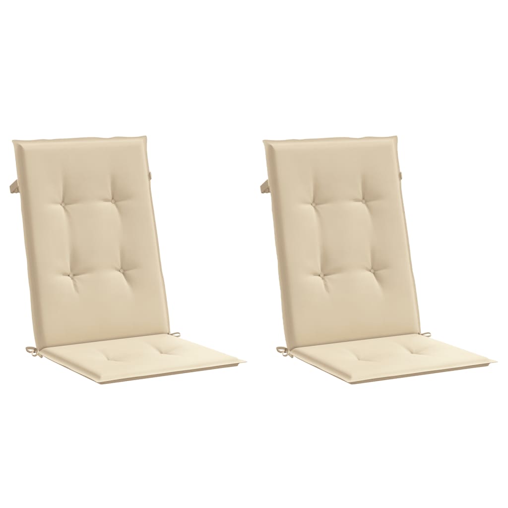 Jastuci za vrtne stolice 2 kom bež 120 x 50 x 3 cm od tkanine