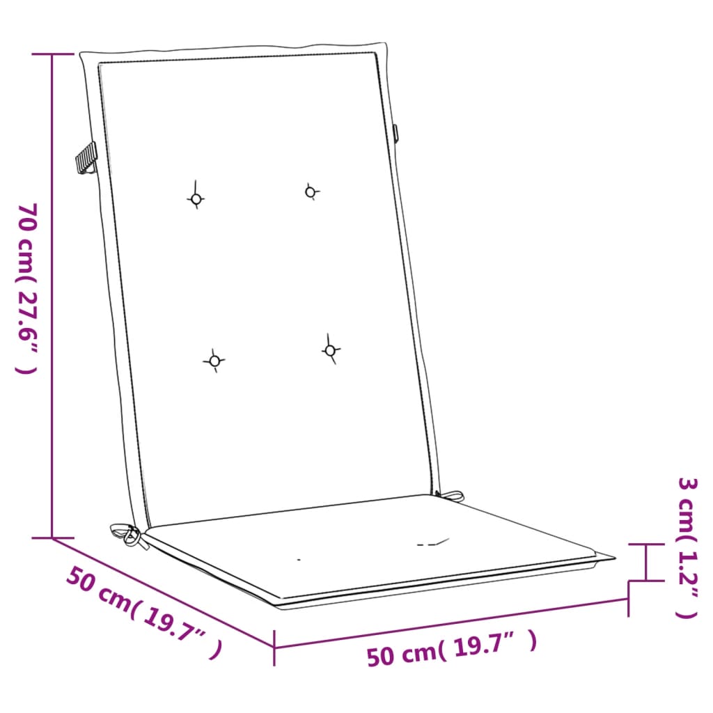 Jastuci za vrtne stolice 2 kom bež 120 x 50 x 3 cm od tkanine