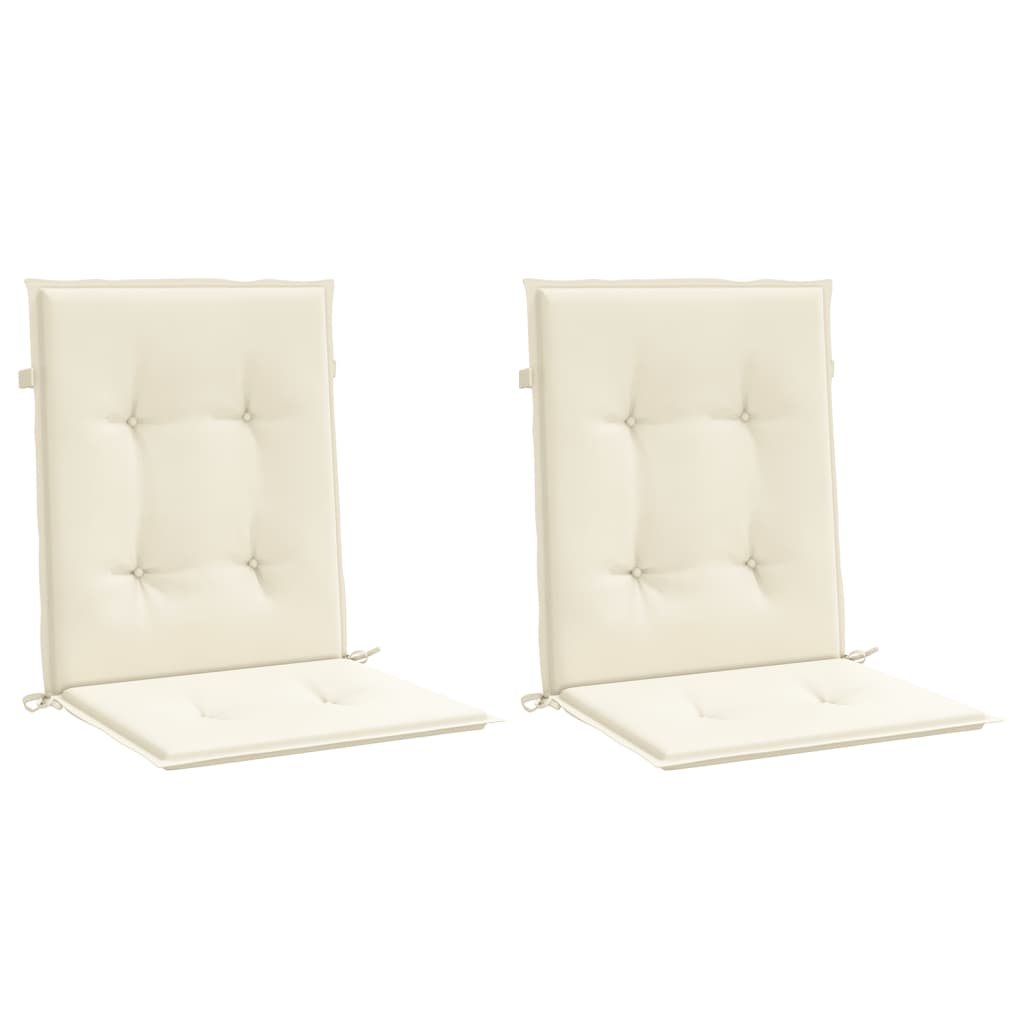 Jastuci za vrtne stolice 2 kom krem 100 x 50 x 3 cm od tkanine