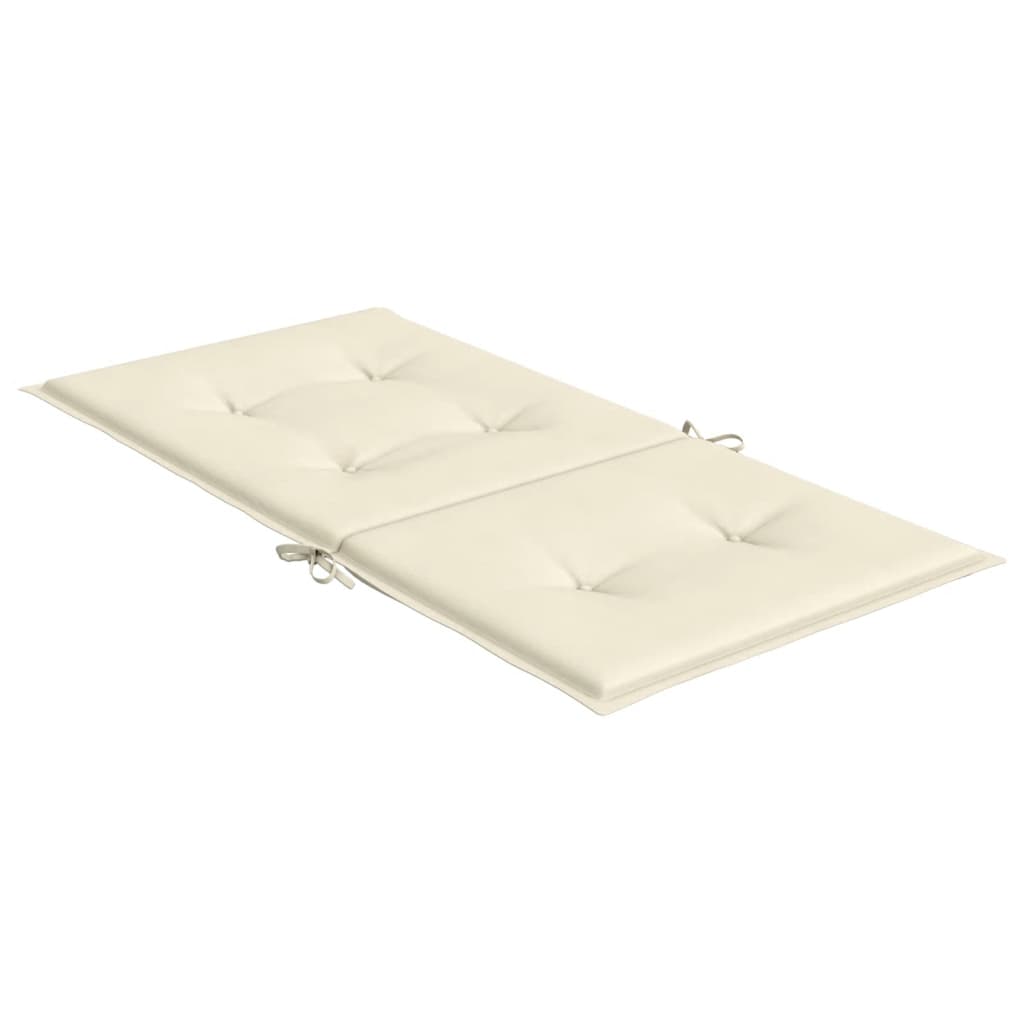 Jastuci za vrtne stolice 2 kom krem 100 x 50 x 3 cm od tkanine