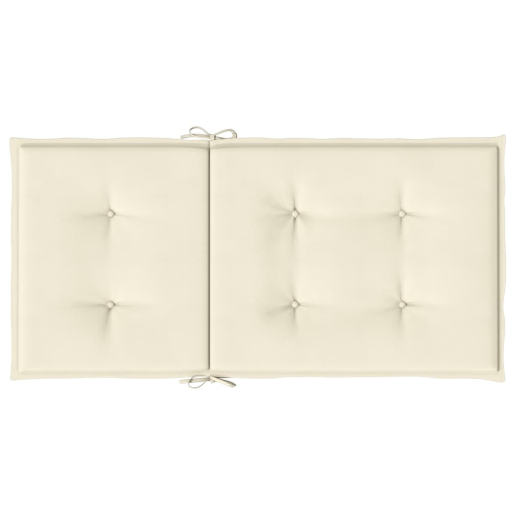 Jastuci za vrtne stolice 2 kom krem 100 x 50 x 3 cm od tkanine