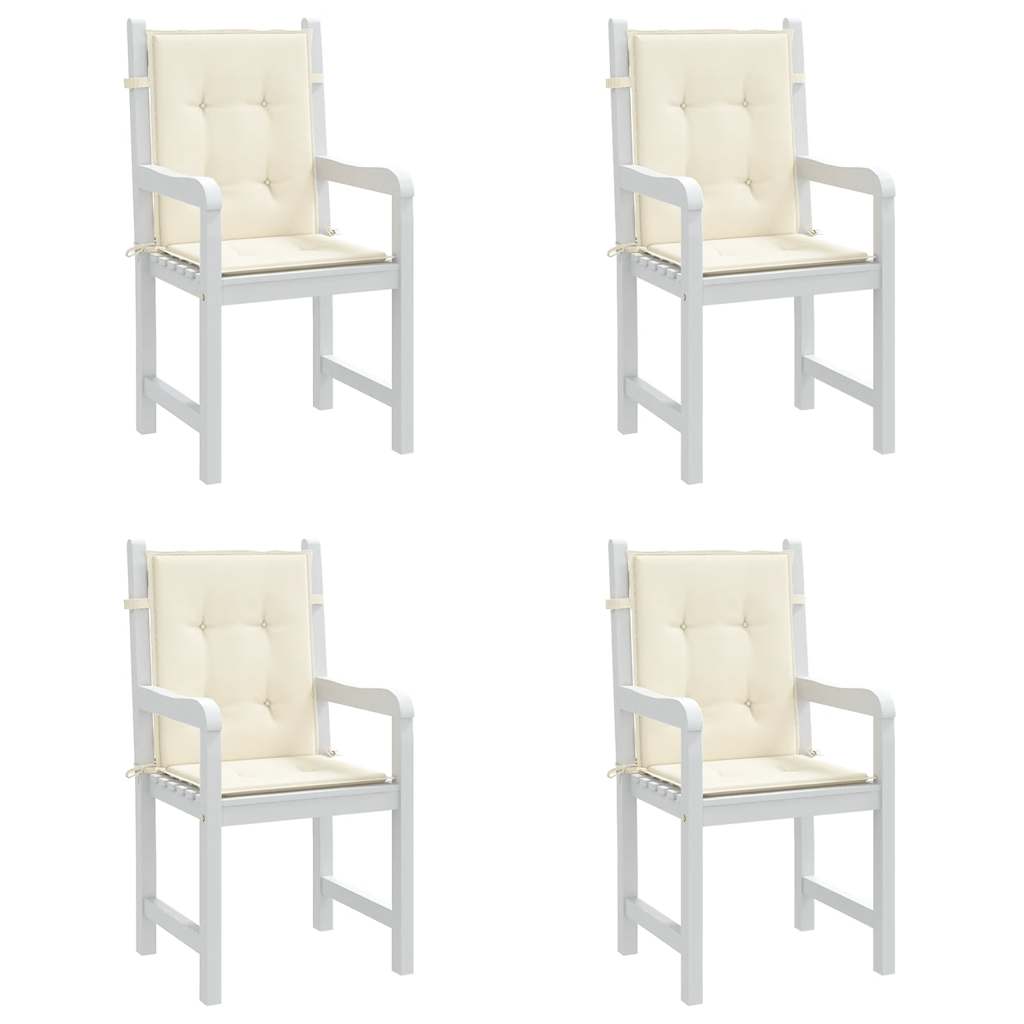 Jastuci za vrtne stolice 4 kom krem 100 x 50 x 2 cm od tkanine