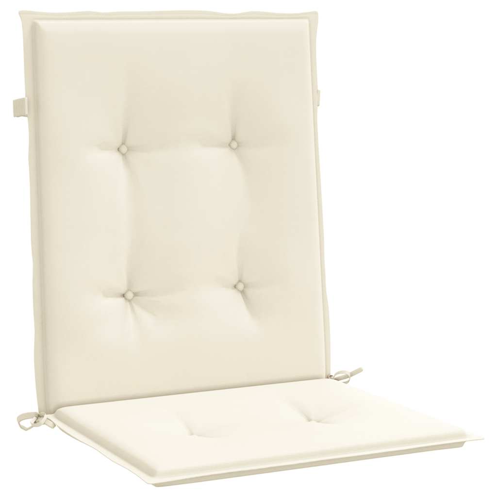 Jastuci za vrtne stolice 4 kom krem 100 x 50 x 2 cm od tkanine
