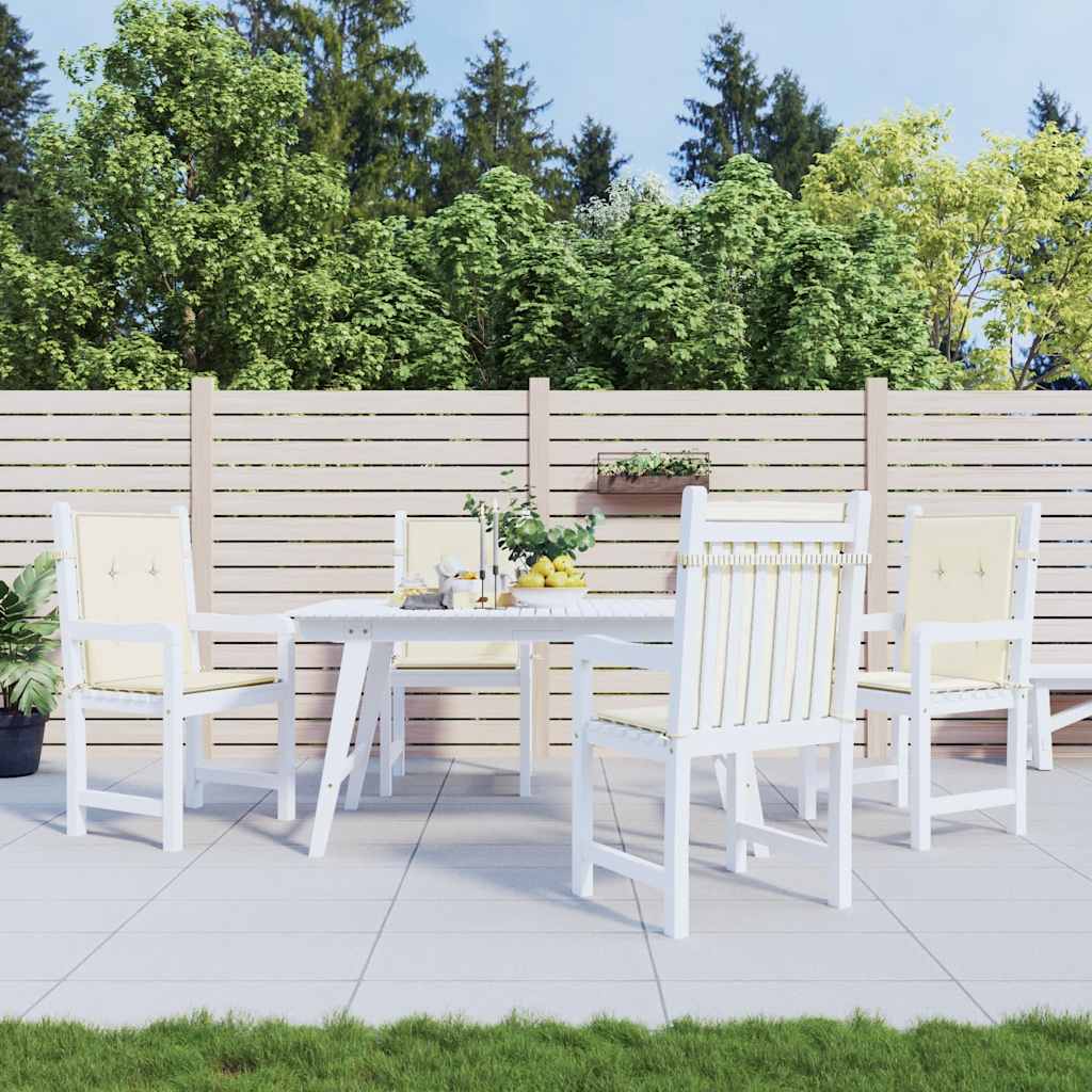 Jastuci za vrtne stolice 4 kom krem 100 x 50 x 2 cm od tkanine