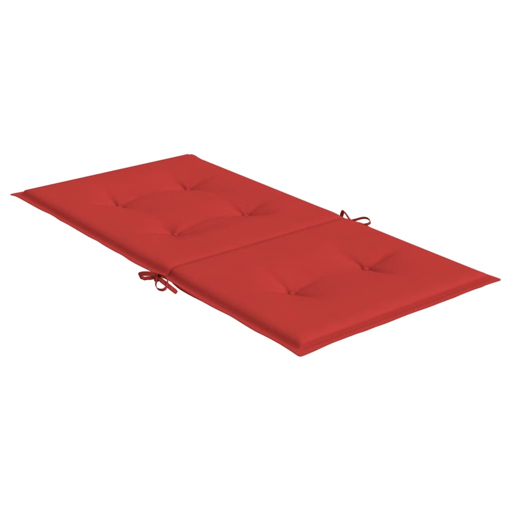 Jastuci za vrtne stolice 2 kom crveni 100x50x3 cm od tkanine