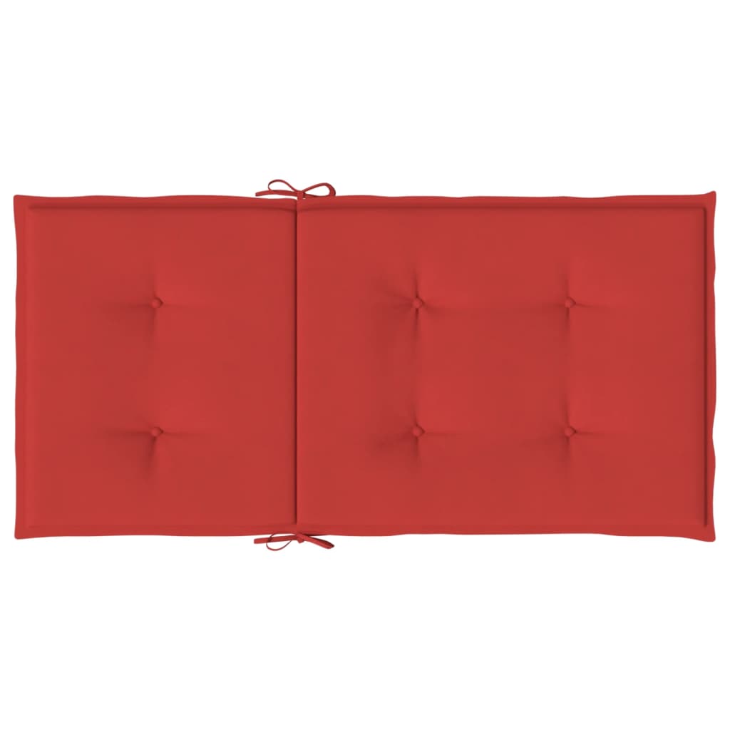 Jastuci za vrtne stolice 4 kom crveni 100x50x3 cm od tkanine