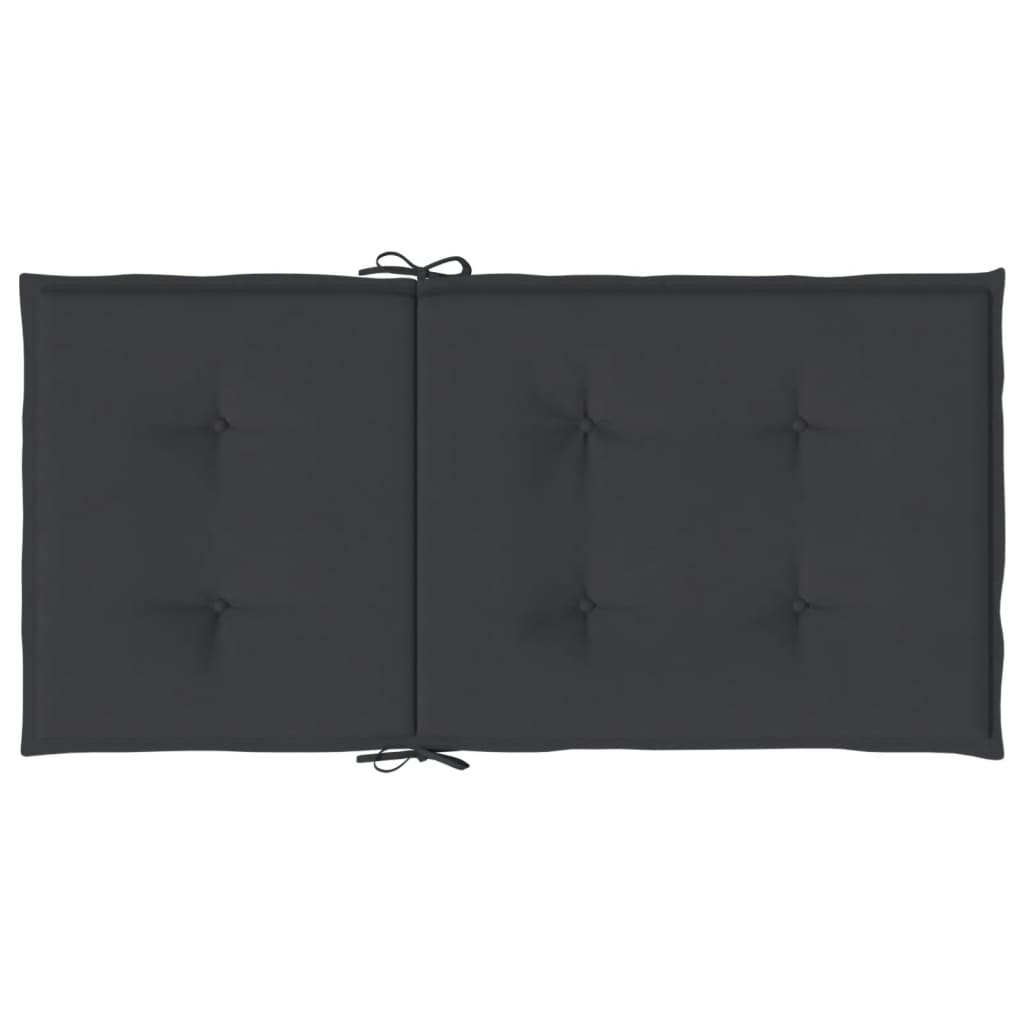 Jastuci za vrtne stolice 2 kom crni 100 x 50 x 3 cm od tkanine