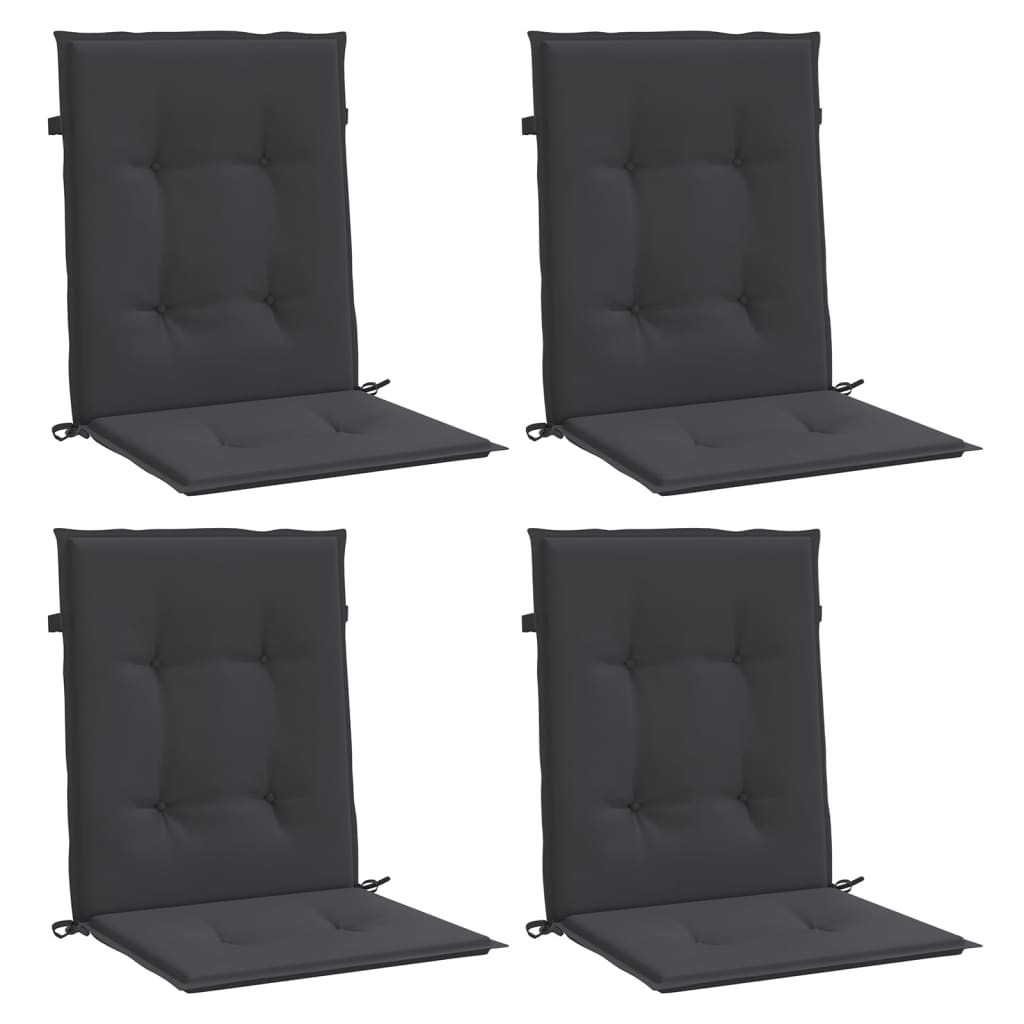 Jastuci za vrtne stolice 4 kom crni 100 x 50 x 3 cm od tkanine