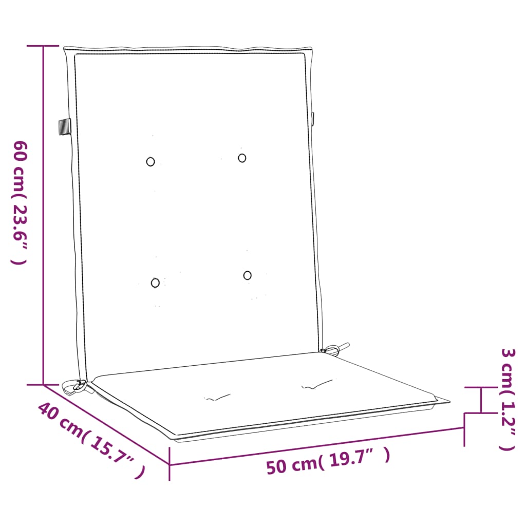 Jastuci za vrtne stolice 4 kom crni 100 x 50 x 3 cm od tkanine
