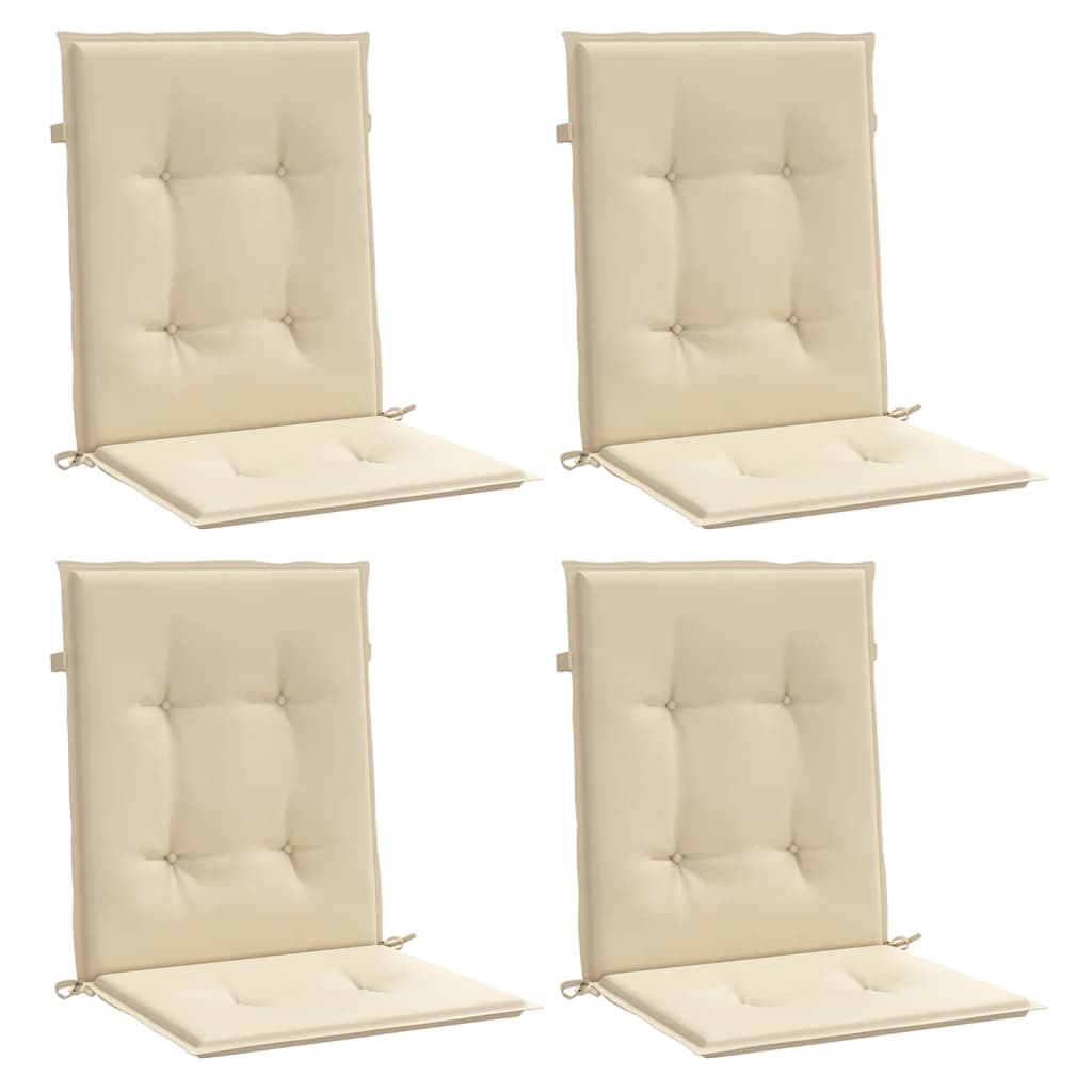Jastuci za vrtne stolice 4 kom bež 100 x 50 x 3 cm od tkanine