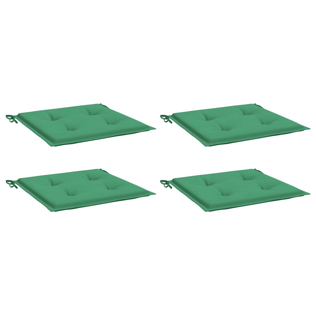 Jastuci za vrtne stolice 4 kom zeleni 40 x 40 x 4 cm od tkanine