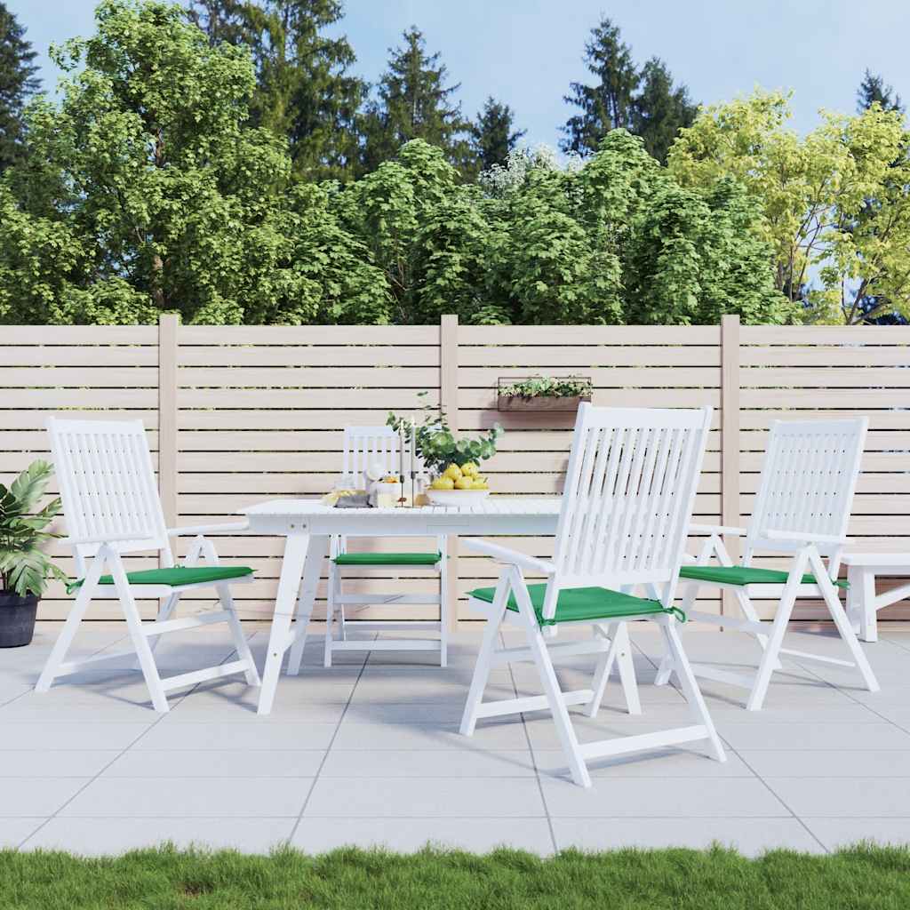Jastuci za vrtne stolice 4 kom zeleni 40 x 40 x 4 cm od tkanine