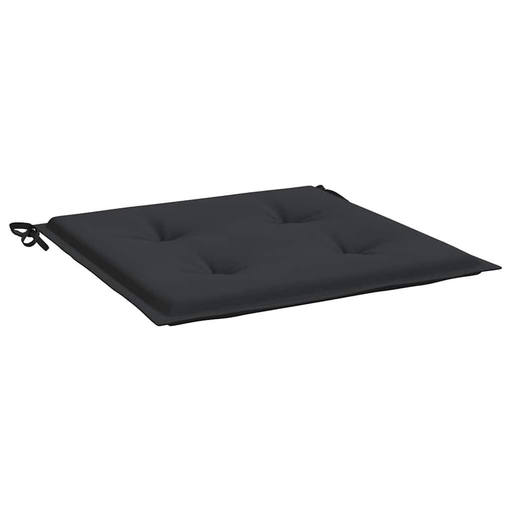 Jastuci za vrtne stolice 4 kom crni 40x40x4 cm od tkanine