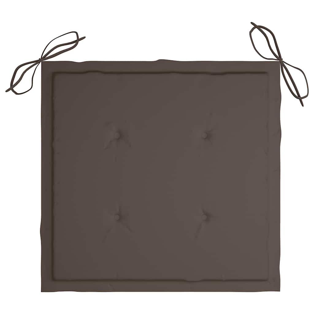 Jastuci za vrtne stolice 4 kom smeđesivi 40x40x4 cm od tkanine