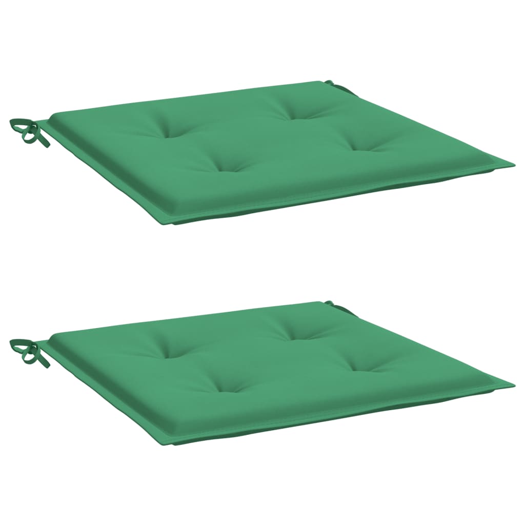 Jastuci za vrtne stolice 2 kom zeleni 50x50x4 cm tkanina Oxford