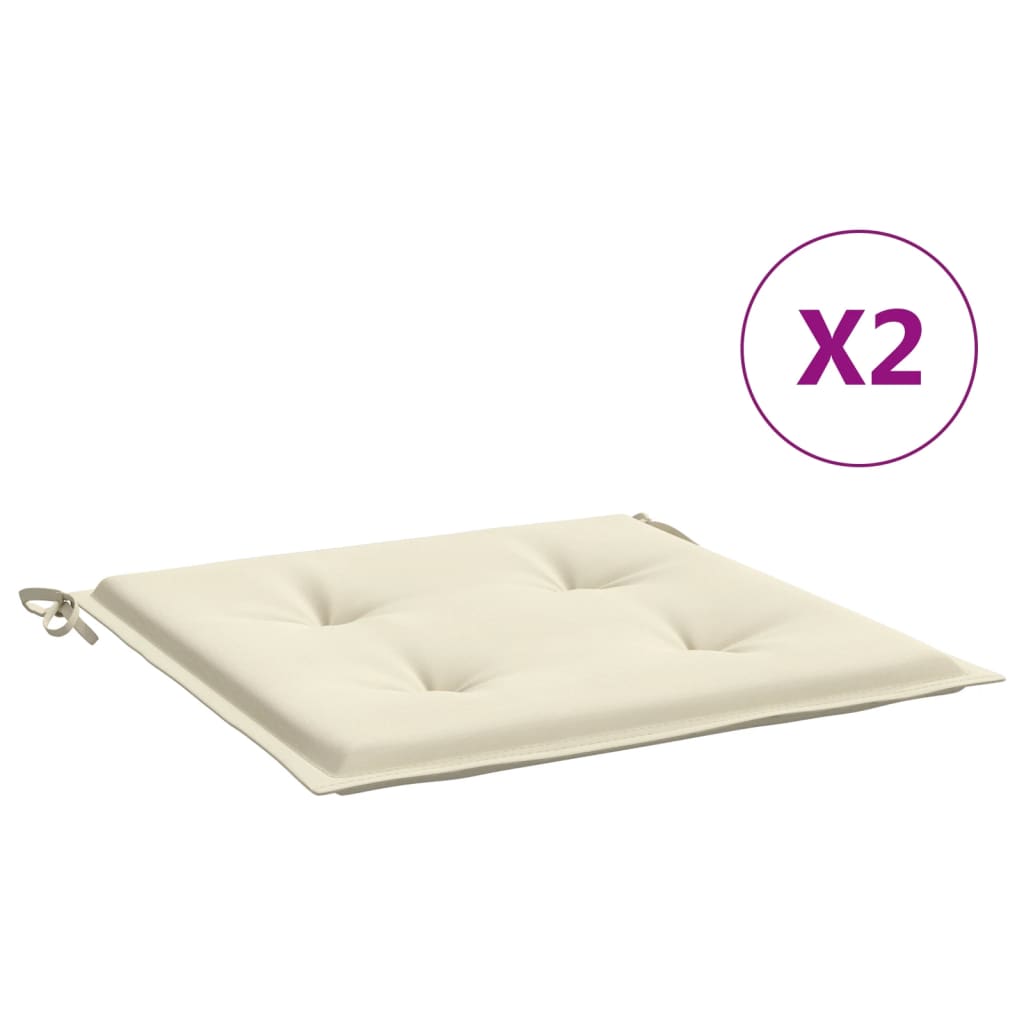 Jastuci za vrtne stolice 2 kom krem 50x50x4 cm tkanina Oxford