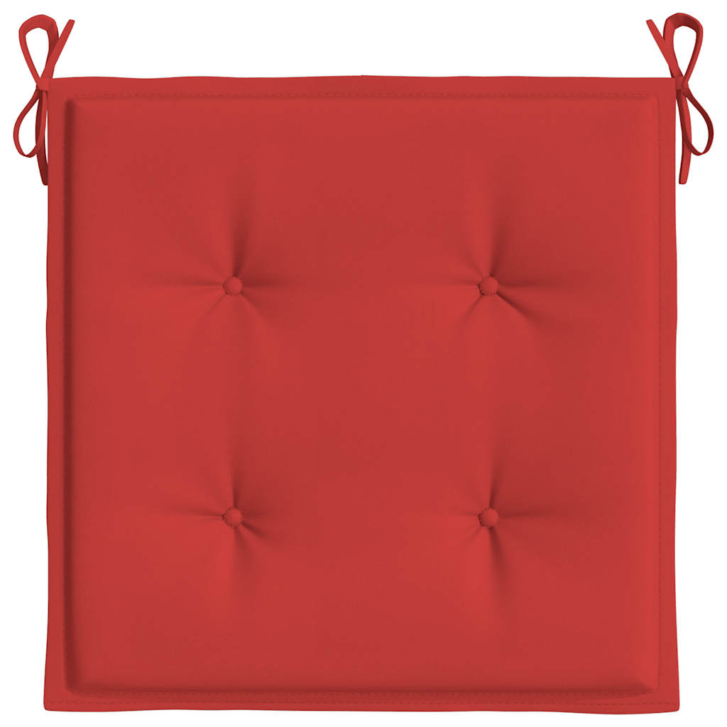 Jastuci za vrtne stolice 2 kom crveni 50x50x4 cm od tkanine