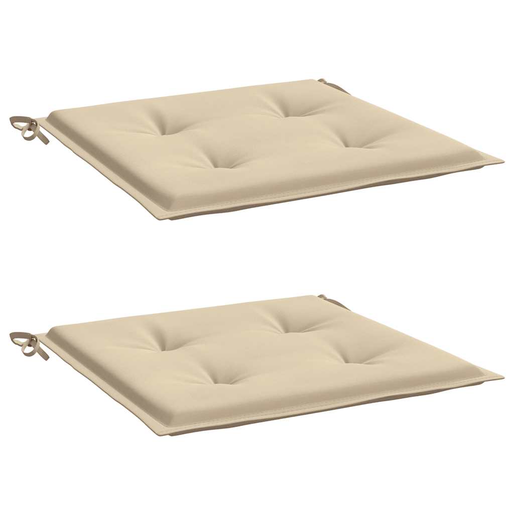 Jastuci za vrtne stolice 2 kom bež 50x50x4 cm od tkanine Oxford