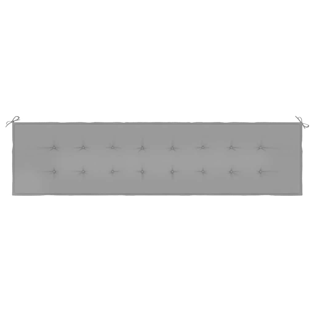 Jastuk za vrtnu klupu sivi 200x50x4 cm od tkanine Oxford