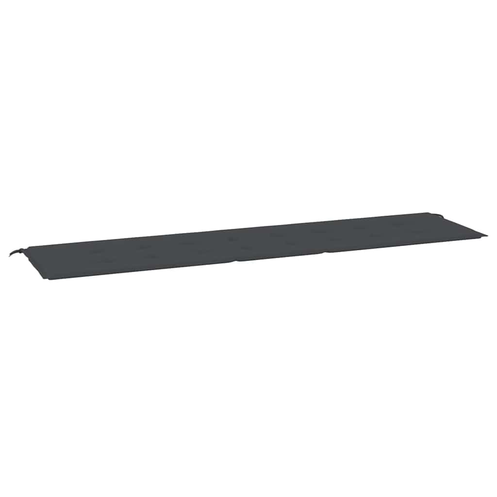Jastuk za vrtnu klupu crni 200x50x4 cm od tkanine Oxford