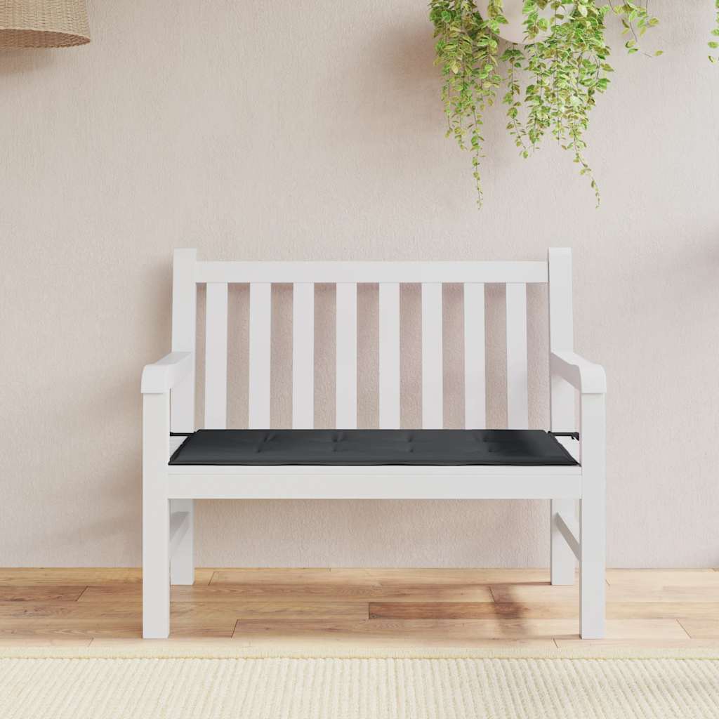 Jastuk za vrtnu klupu crni 120x50x4 cm od tkanine Oxford