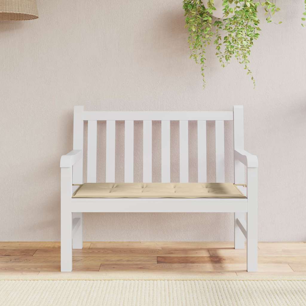 Jastuk za vrtnu klupu bež 120x50x4 cm od tkanine Oxford
