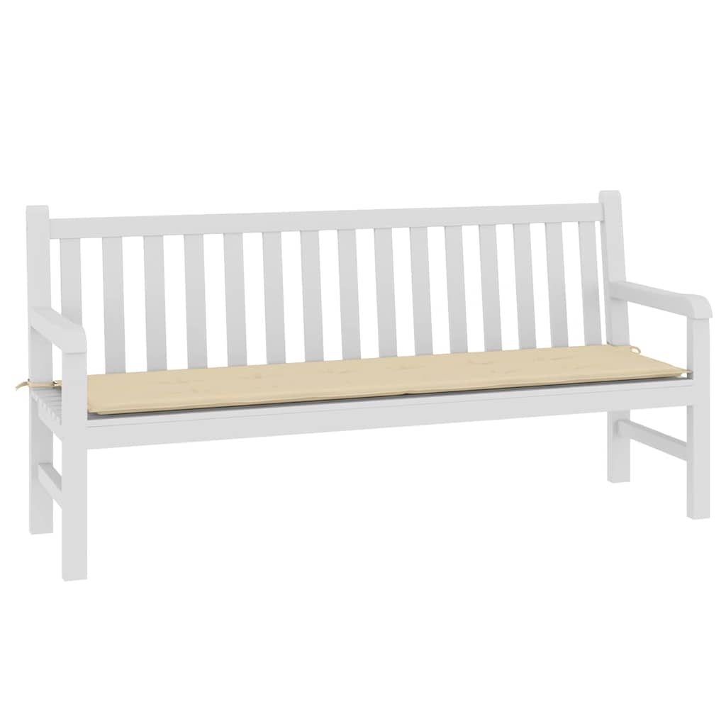 Jastuk za vrtnu klupu bež 180 x 50 x 3 cm od tkanine Oxford