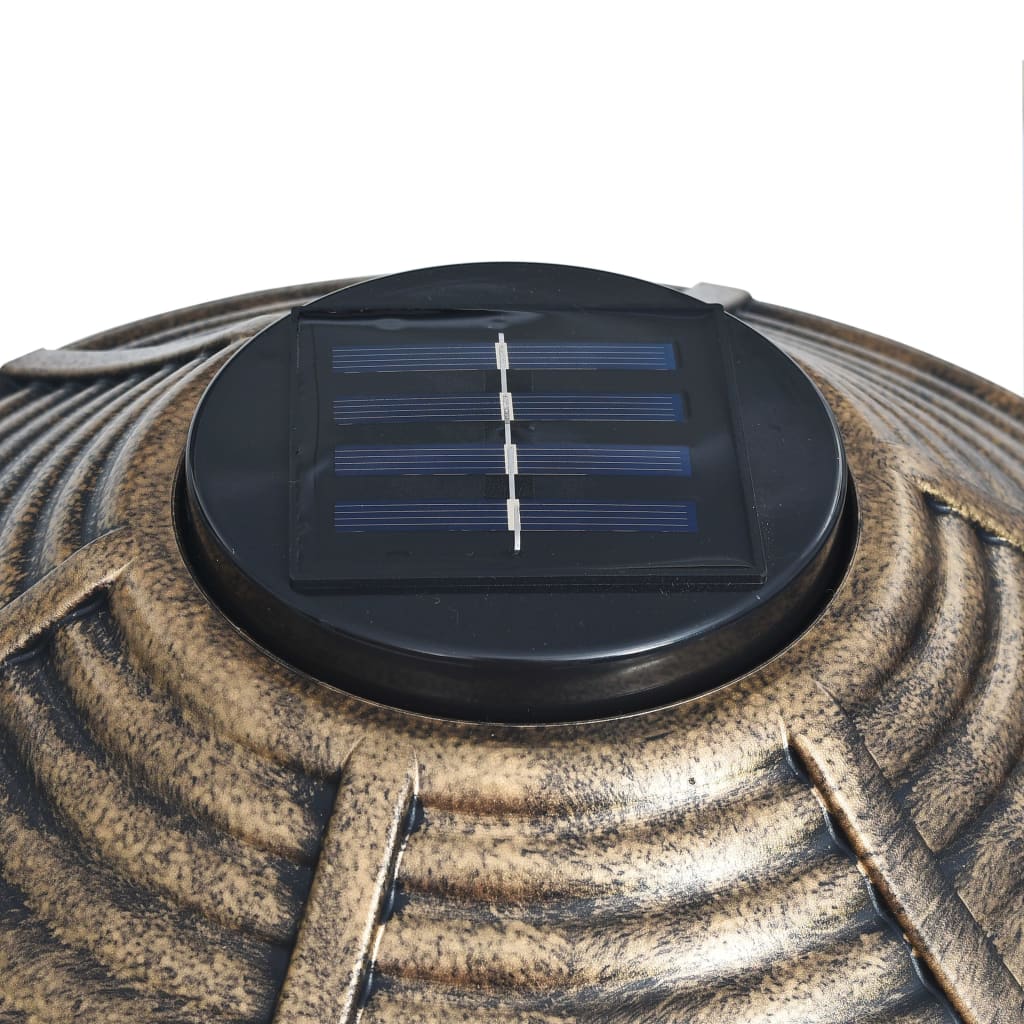 Ukrasna ptičja kupka sa solarnim LED svjetlima plastična
