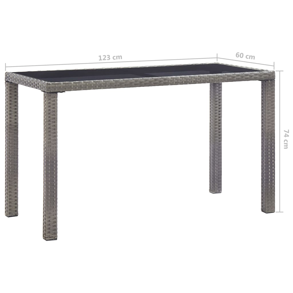 Vrtni stol antracit 123 x 60 x 74 cm od poliratana