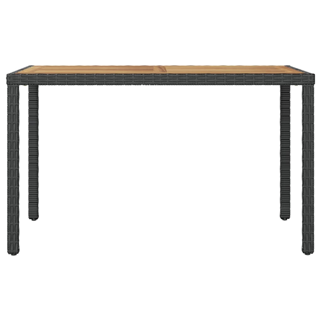 Vrtni stol crno-smeđi 123 x 60 x 74 cm masivno bagremovo drvo