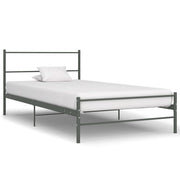 Okvir za krevet sivi metalni 100 x 200 cm