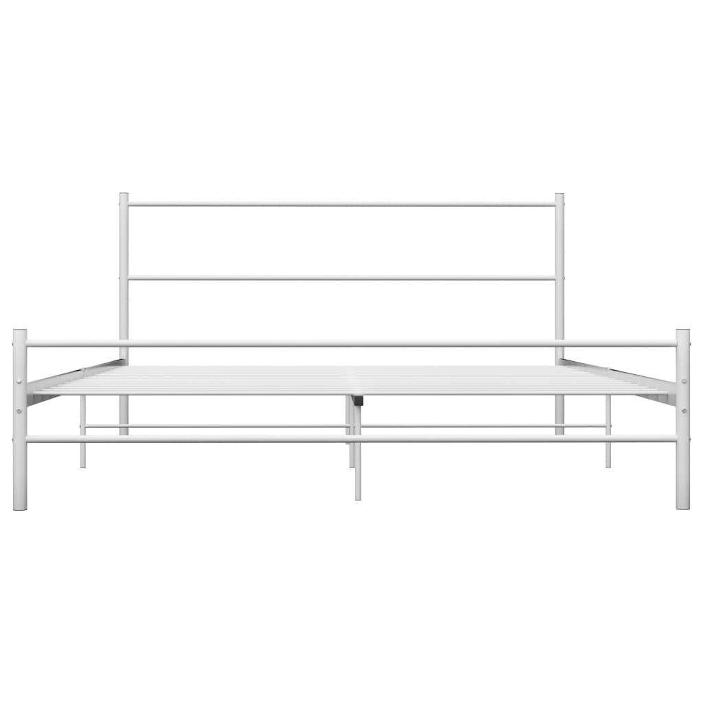 Okvir za krevet bijeli metalni 140 x 200 cm