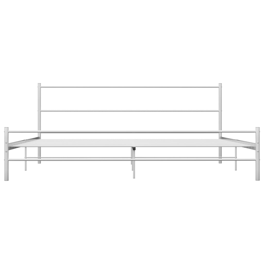 Okvir za krevet bijeli metalni 160 x 200 cm