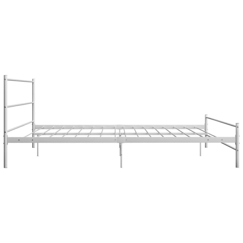 Okvir za krevet bijeli metalni 200 x 200 cm