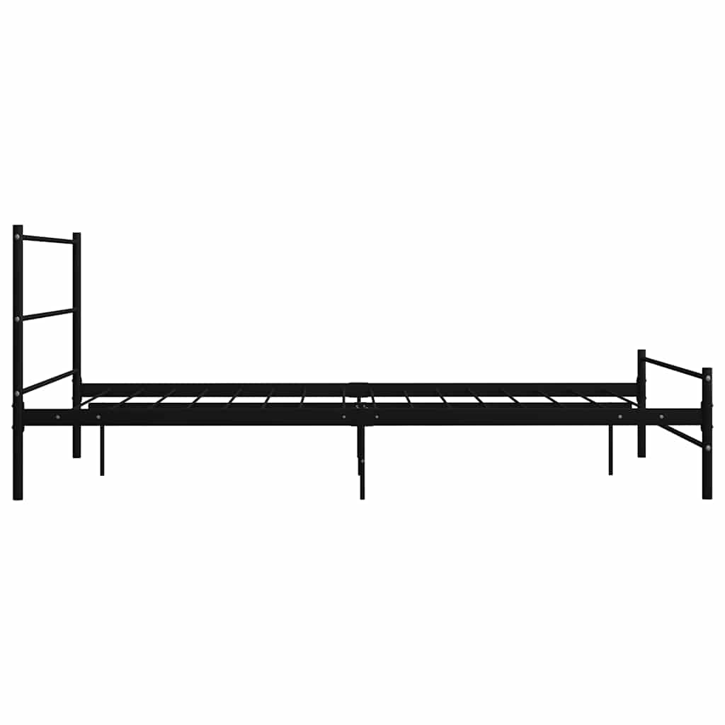 Okvir kreveta s uzglavljem bez madraca crni metalni 140x200 cm