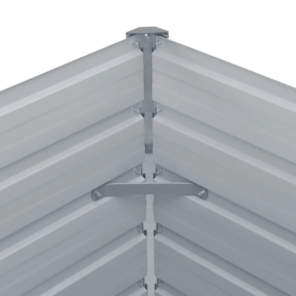 Povišena vrtna gredica 160 x 80 x 45 cm pocinčani čelik siva