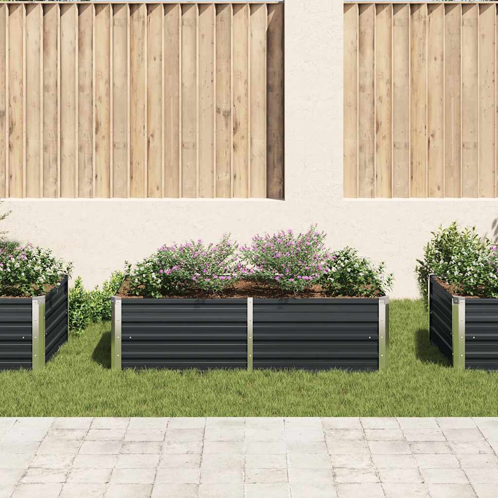 Povišena vrtna gredica 160x80x45 cm pocinčani čelik antracit