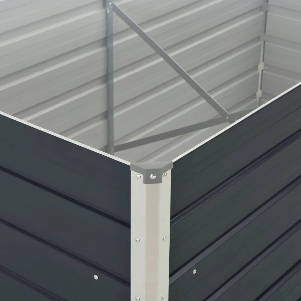 Povišena vrtna gredica 160x80x45 cm pocinčani čelik antracit