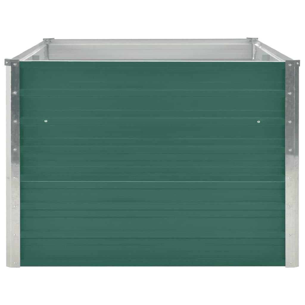 Povišena vrtna gredica 160 x 80 x 45 cm pocinčani čelik zelena