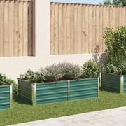 Povišena vrtna gredica 160 x 80 x 45 cm pocinčani čelik zelena