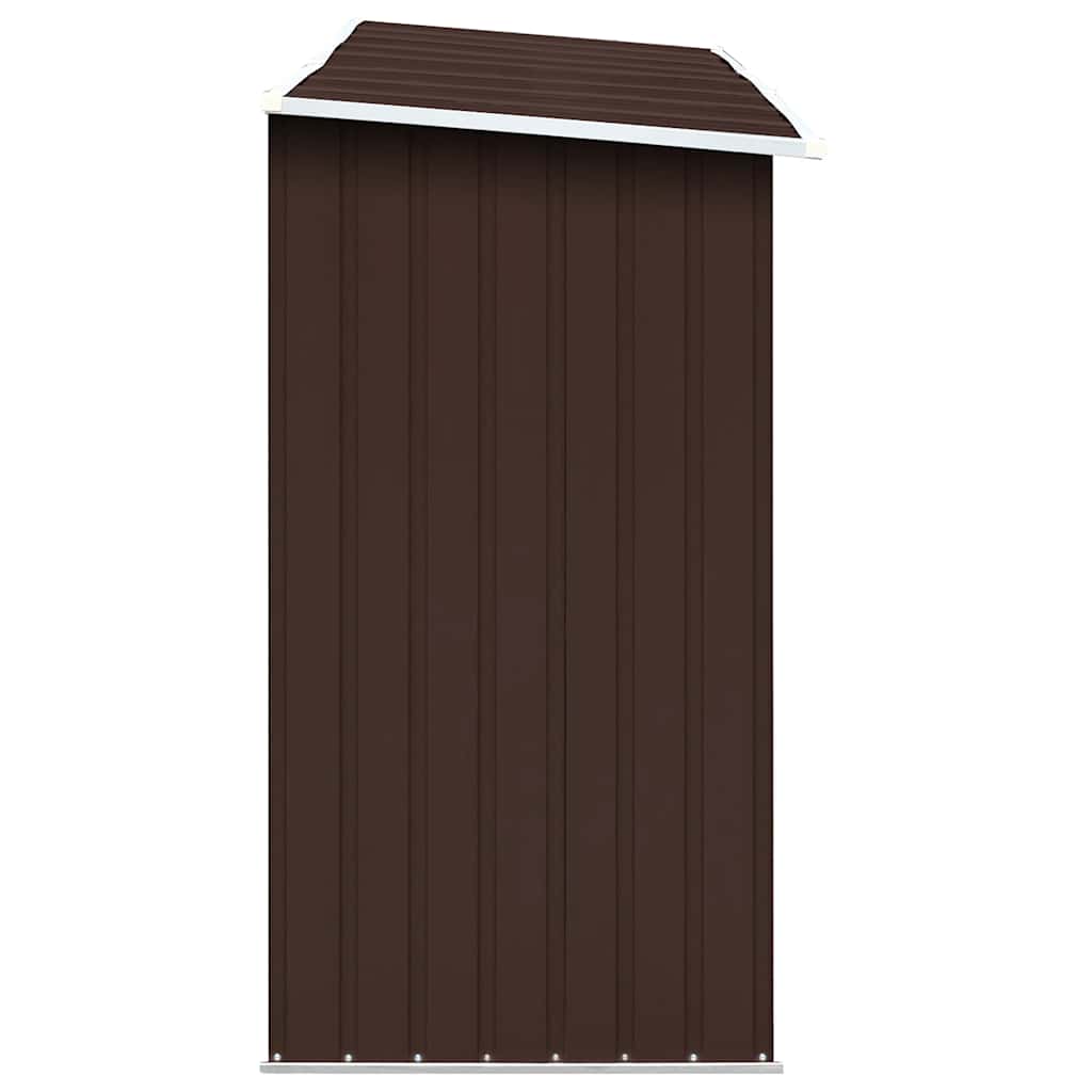 Vrtna ostava za drva od pocinčanog čelika 330x84x152 cm smeđa