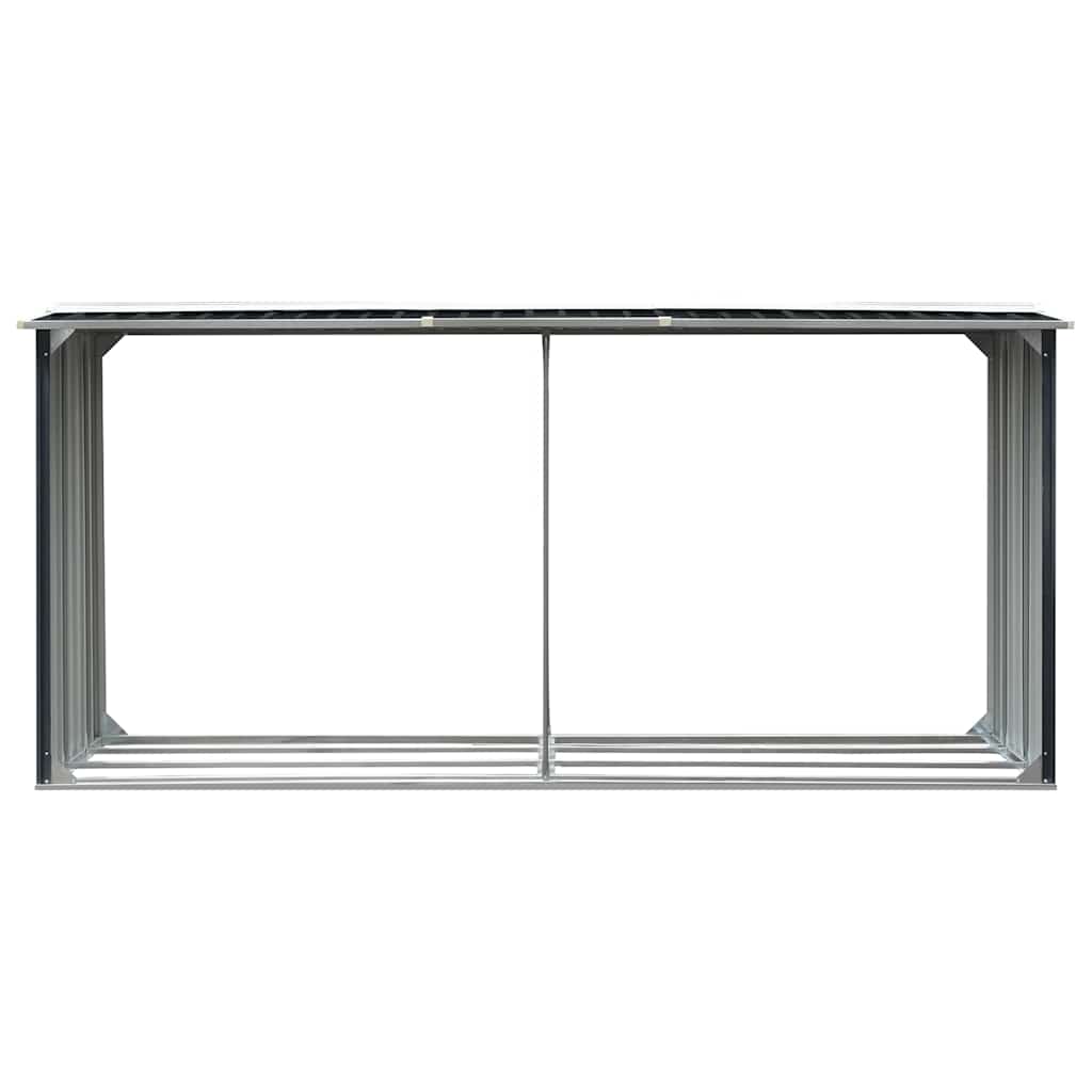 Vrtna ostava za drva od pocinčanog čelika 330x92x153 cm antracit