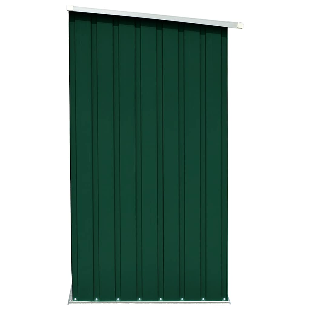 Vrtna ostava za drva od pocinčanog čelika 163x83x154 cm zelena