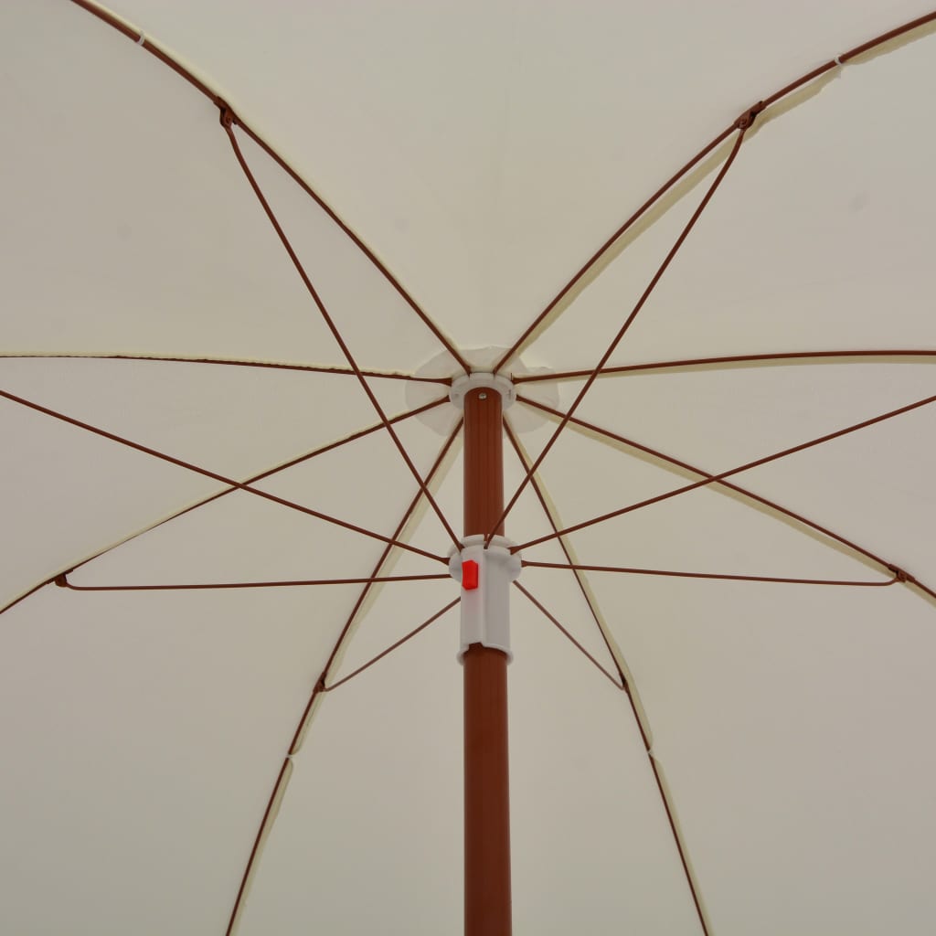 Vrtni suncobran s čeličnim stupom 240 cm boja pijeska