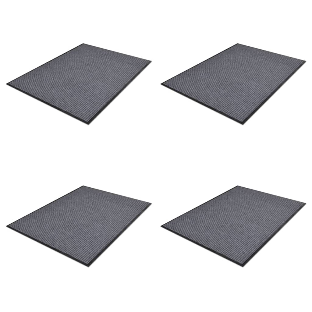 PVC otirači 4 kom sivi 90 x 60 cm