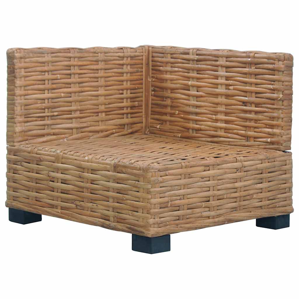 Kutna sofa od prirodnog ratana s jastucima