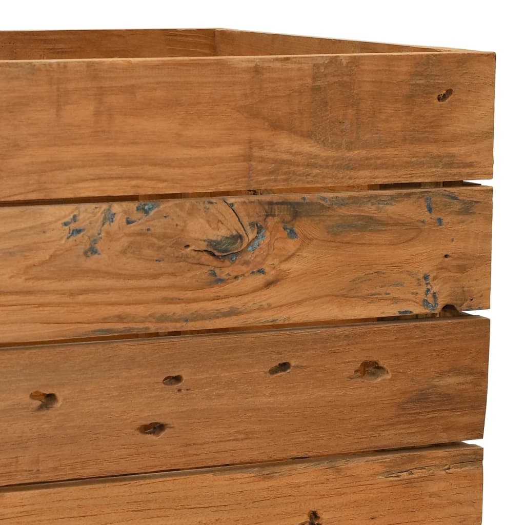 Povišena gredica 150 x 40 x 55 cm reciklirana tikovina i čelik